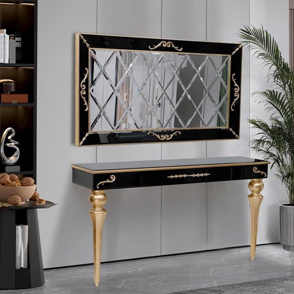 Dolphin Console and mirror set