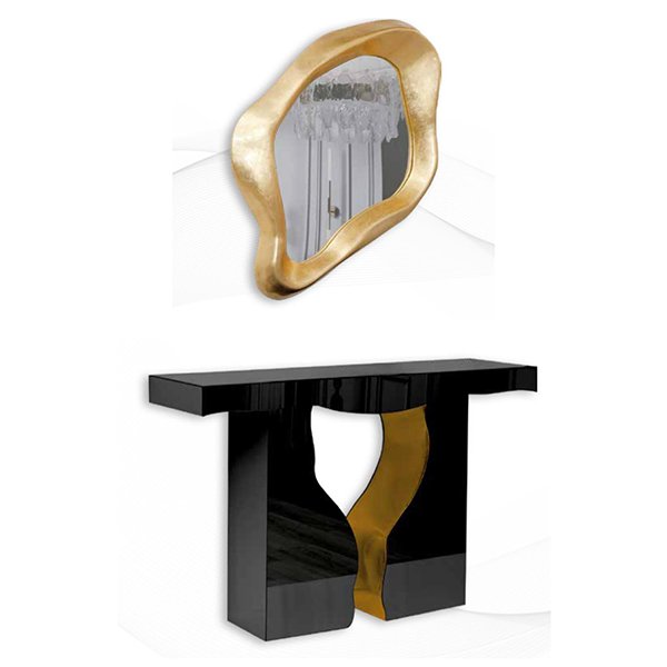 Destina console and mirror set